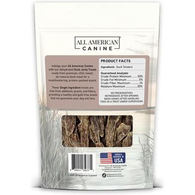 Golosinas de cecina de pato deshidratada para perros, 8 oz