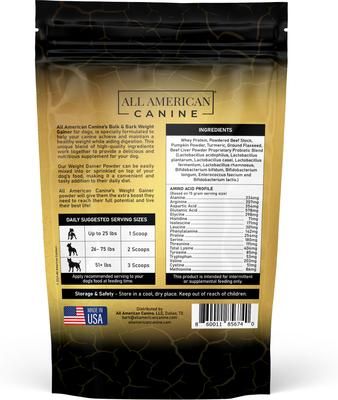 Weight Gainer Digestive Aid Formula Dog Food Supplement, 1.5-lb bag