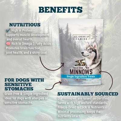 Minnows Freeze-Dried Dog Treats, 1.25-oz bag