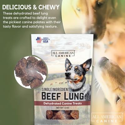 Beef Lung Dehydrated Dog Treats, 4 count