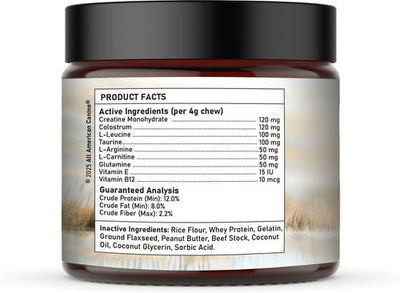 High-Calorie Weight Gainer Protein Chews Dog Supplement, 60 count