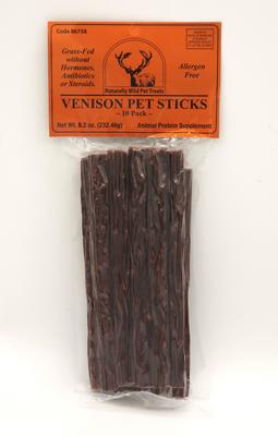 Venison Stick Dehydrated Dog Treats, 10 count