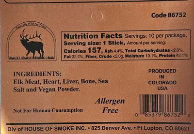 Elk Stick Dehydrated Dog Treats, 10 count