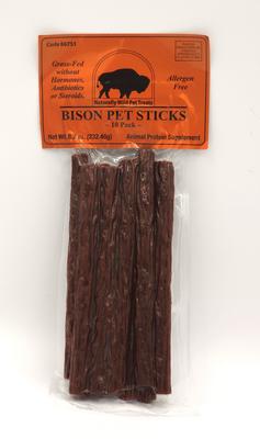 Golosinas deshidratadas para perros Bison Stick, 10 unidades
