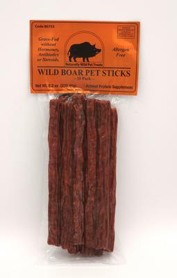 Wild Boar Stick Dehydrated Dog Treats, 10 count