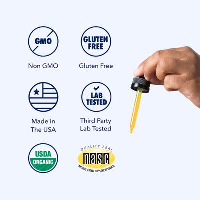 Full-Spectrum Hemp Oil Tincture for Dogs 51-74-lbs, 500-mg, Mobility Blend, 30-mL