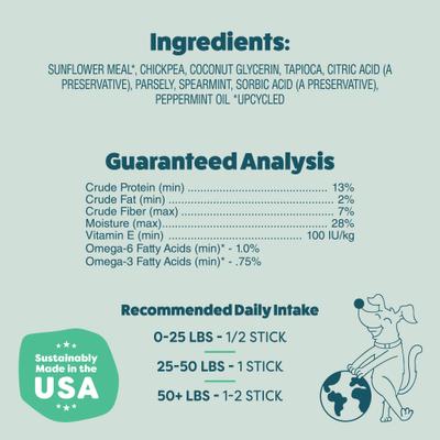 Mighty Mint Dog Dental Sticks, Mini, 7.2-oz bag