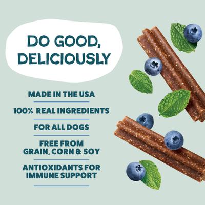 Palitos dentales para perros The Tooth Berry, mini, bolsa de 7.2 oz