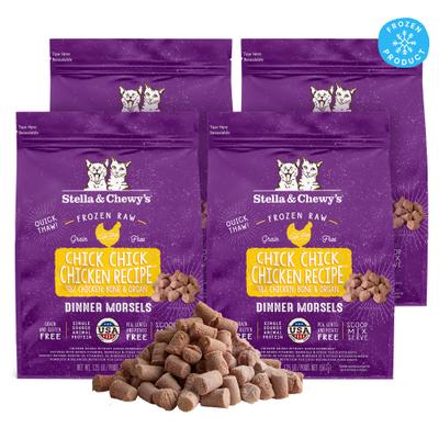 Frozen Absolutely Rabbit Morsels Grain-Free Frozen Cat Food, 1-lb bag, case of 4