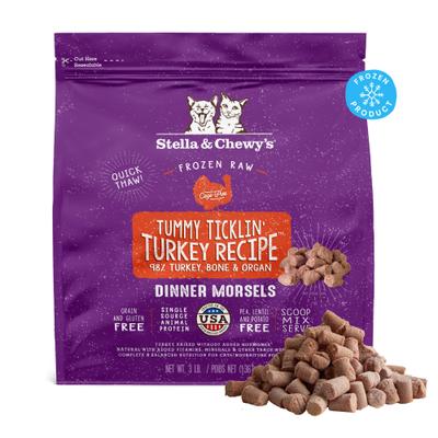 Frozen Tummy Ticklin' Turkey Morsels Grain-Free Frozen Cat Food, 3-lb bag