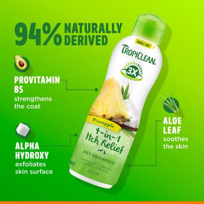 EnduraScent Pineapple Scented Itch Relief Dog & Cat Shampoo, 20-fl oz bottle