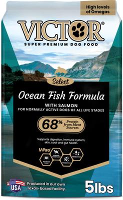 Gluten-Free Ocean Fish Formula with Salmon Omega-3 Enriched Dry Dog Food, 5-lb bag