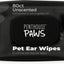 Hypoallergenic Unscented Dog & Cat Ear Wipes, 80 count