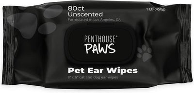 Toallitas hipoalergénicas sin perfume para orejas de perros y gatos, 80 unidades