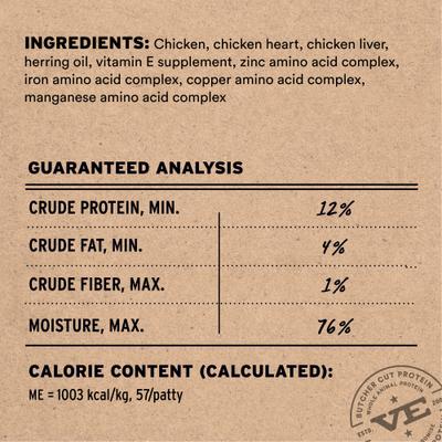 Frozen Raw Mini Patties Grain-Free Chicken Entree Cat Food, 28-oz bag, bundle of 3