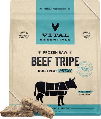 Frozen Raw Patties Grain-Free Beef Tripe Dog Treat Patties Grain-Free, 6-lb bag