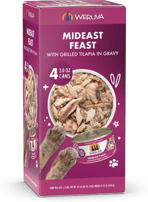 Mideast Feast Grilled Tilapia in Gravy Grain-Free Wet Cat Food, 3-oz, case of 4