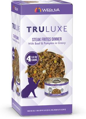 Truluxe Steak Frites Dinner Beef & Pumpkin in Gravy Grain-Free Wet Cat Food, 3-oz, case of 24