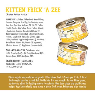 Cats in the Kitchen Kitten Frick 'A Zee Chicken in Gravy Grain-Free Wet Cat Food, 3-oz can, case of 4