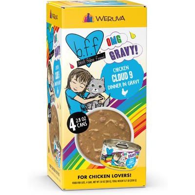 ¡Oh, Dios mío! Alimento húmedo para gatos sin cereales, de pollo picado en salsa, lata de 75 g (caja de 4 unidades)