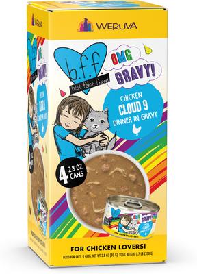 OMG Stir It Up! Chicken & Salmon in Gravy Wet Canned Cat Food, 5.5-oz can, case of 8