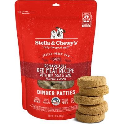 Comida cruda liofilizada para perros Duck Duck Goose Dinner Patties, paquete de 50 oz