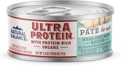 Ultra Protein Real Chicken Recipe with Protein-Rich Organs Pate Wet Cat Food, 2.8-oz can, case of 12