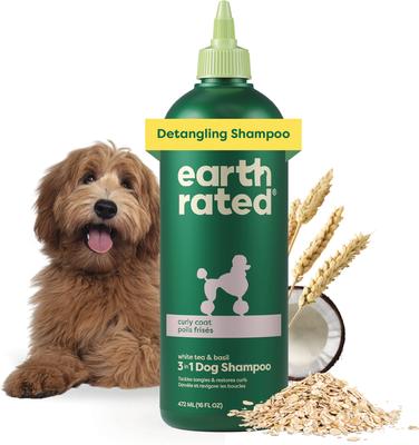 3-in-1 Deshedding Dog Shampoo & Conditioner, White Tea & Basil Scent, 16-fl oz bottle