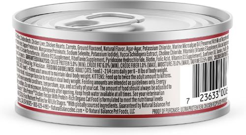 Ultra Protein Real Chicken Recipe with Protein-Rich Organs Pate Wet Cat Food, 2.8-oz can, case of 12