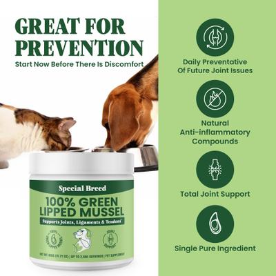 Green Lipped Mussel Powder Joint Supplement for Dogs & Cats, 28.22-oz