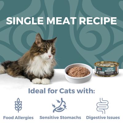 Limited Ingredient Diet Venison Entrée Grain-Free Paté Wet Cat Food, 3-oz can, case of 3
