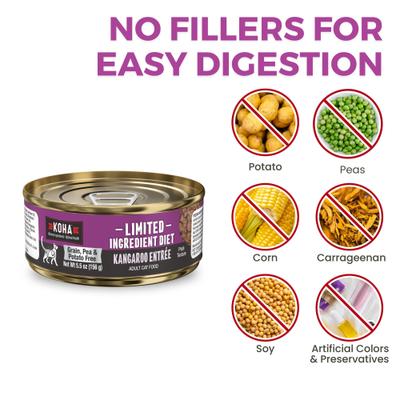 Limited Ingredient Diet Kangaroo Entrée Grain-Free Paté Wet Cat Food, 5.5-oz can, case of 24