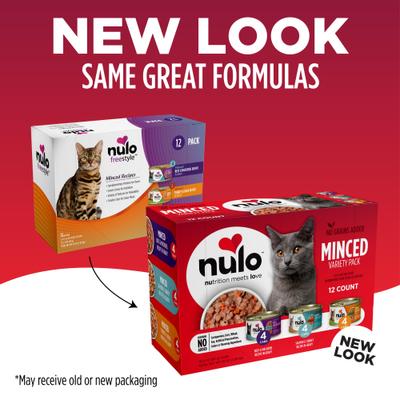 Freestyle Minced Salmon & Turkey, Minced Beef & Mackerel, Minced Turkey & Duck Grain-Free Variety Pack Canned Cat Food, 3-oz can, case of 12