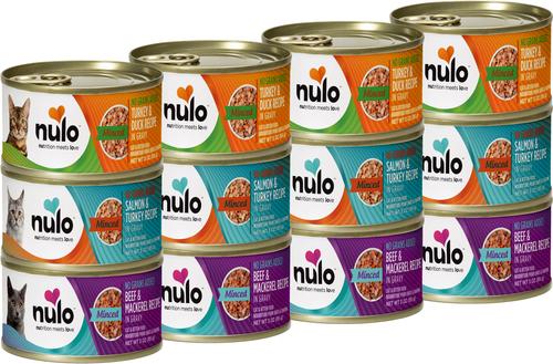 Freestyle Minced Salmon & Turkey, Minced Beef & Mackerel, Minced Turkey & Duck Grain-Free Variety Pack Canned Cat Food, 3-oz can, case of 12