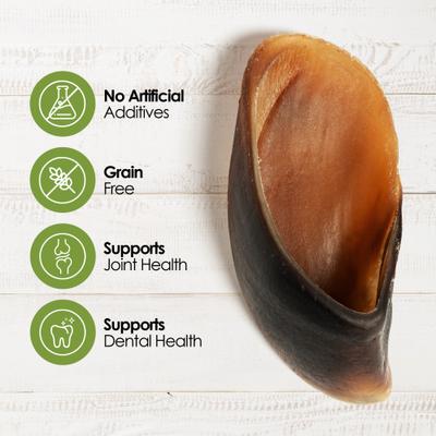 Moodog Cow Hooves Dog Treats, 30 count