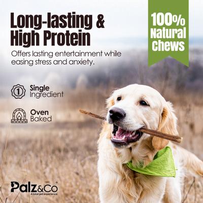 Palitos de Bully Sticks de carne de res estándar de 12 pulgadas para perros de Moodog, 25 unidades
