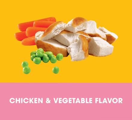 Paquete: Alimento seco Pedigree Puppy Growth & Protection con sabor a pollo y vegetales + Comida húmeda enlatada para cachorros con pollo y carne picada