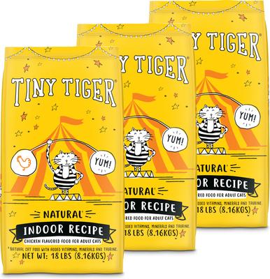 Natural Indoor Recipe Chicken Flavor Dry Cat Food, 18-lb bag, bundle of 3