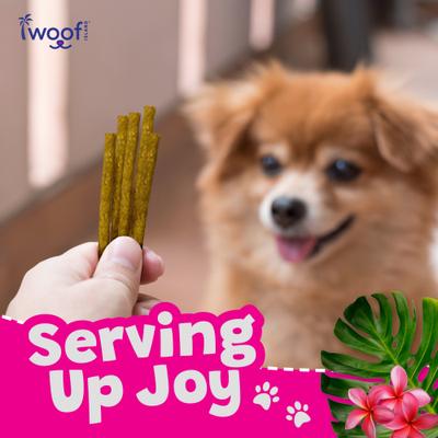 Adult Kalua Pork Sticks with Pineapple Natural Dog Chew Treats, 13.25-oz bag, 50 count