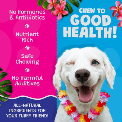 Adult Kalua Pork Rolls Natural Dog Chew Treats, 6-oz bag, 7 count