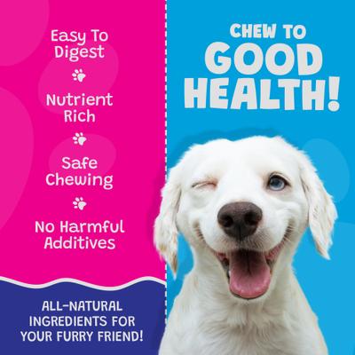 Golosinas masticables naturales para perros adultos con huesos de mango y coco y pescado, bolsa de 4.6 oz, 2 unidades