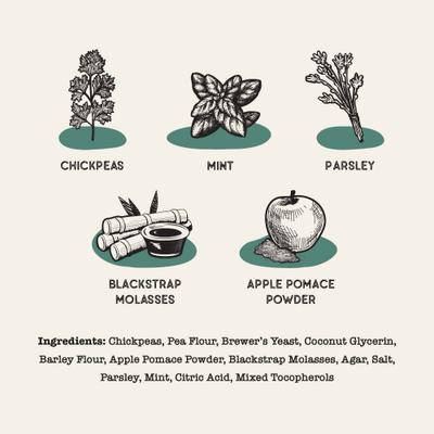 Palitos dentales de garbanzos y menta para perros, 20 unidades