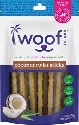 Adult Coconut & Banana Pork Rolls with Chicken Natural Dog Chew Treats, 4-oz bag, 5 count