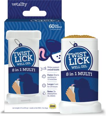 Twist & Lick 8 in 1 Health Supplement for Dogs, 2.3-fl oz