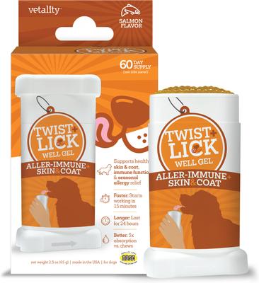 Twist & Lick Aller-Immune, Skin & Coat Health Supplement for Dogs, 2.3-fl oz