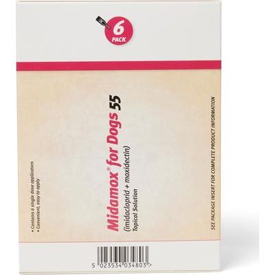 Solución tópica para perros, de 20,1 a 55 lb (caja roja), 6 dosis (suministro para 6 meses)