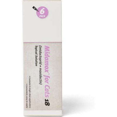 Solución tópica para gatos, 4-8 kg (caja morada), 6 dosis (suministro para 6 meses)