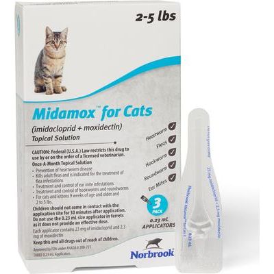 Solución tópica para gatos, 4-8 kg (caja morada), 6 dosis (suministro para 6 meses)