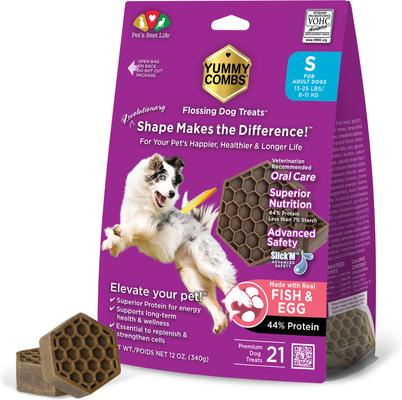 Fish & Egg X-Small Dental Dog Treats, 12-oz bag, 48 count