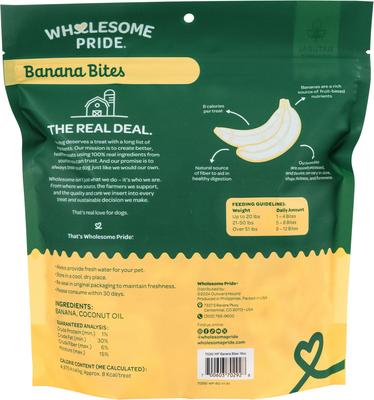 Banana Bites 100% All-Natural Limited Ingredient Dog Treats, 16-oz bag
